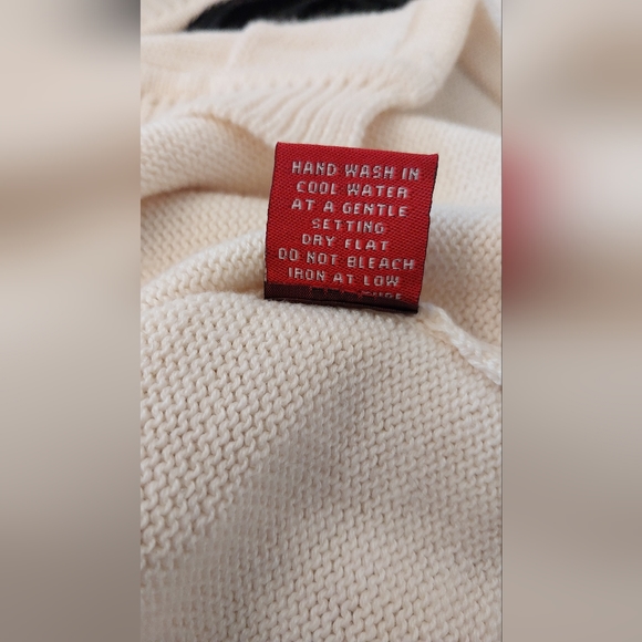 Cyrus M Long Sleeve Sweater with Top Button Closure Beaded Silk Flower Accent - Picture 4 of 8